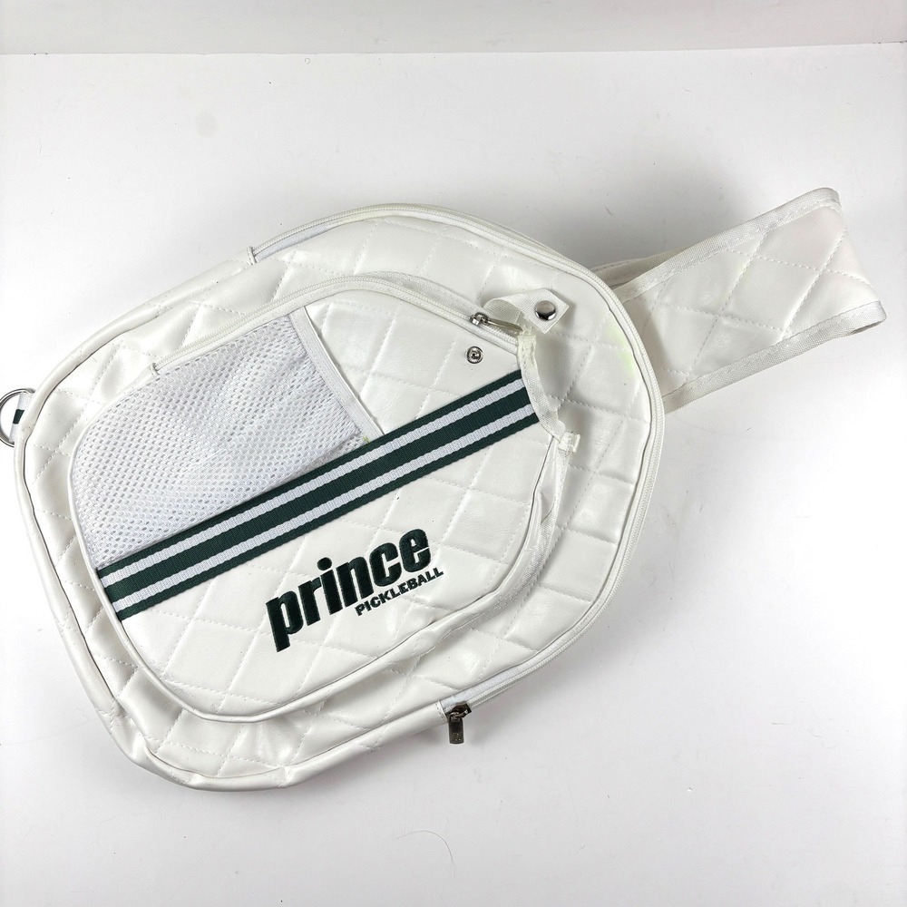 Prince Pickleball Sling Bag Unisex OS White Excellent Quilted Crossbody Sport